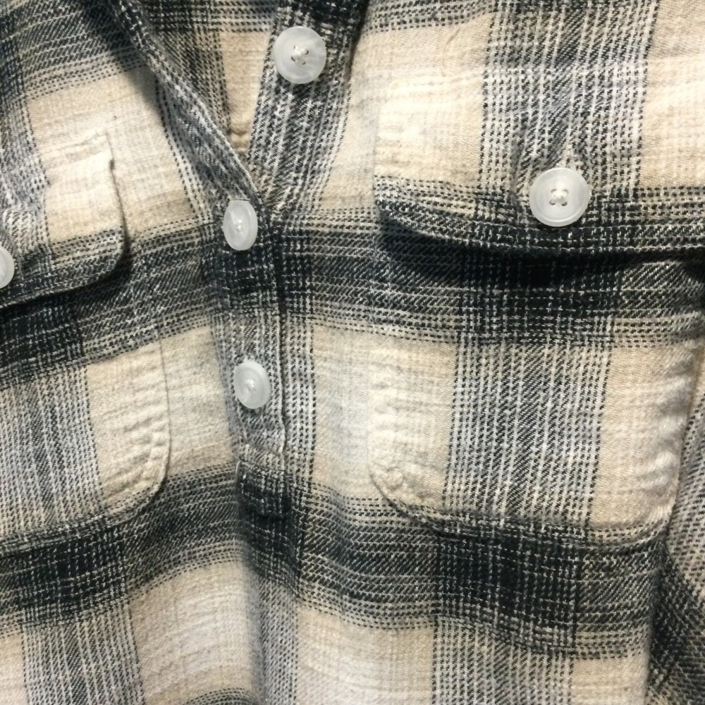 American Eagle Plaid Flannel Shirt Button Down Oversized size S - Picture 3 of 4